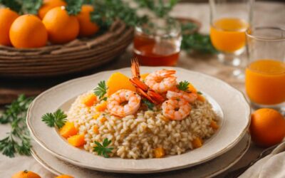 Risotto alle Arance Tarocco e Gamberi